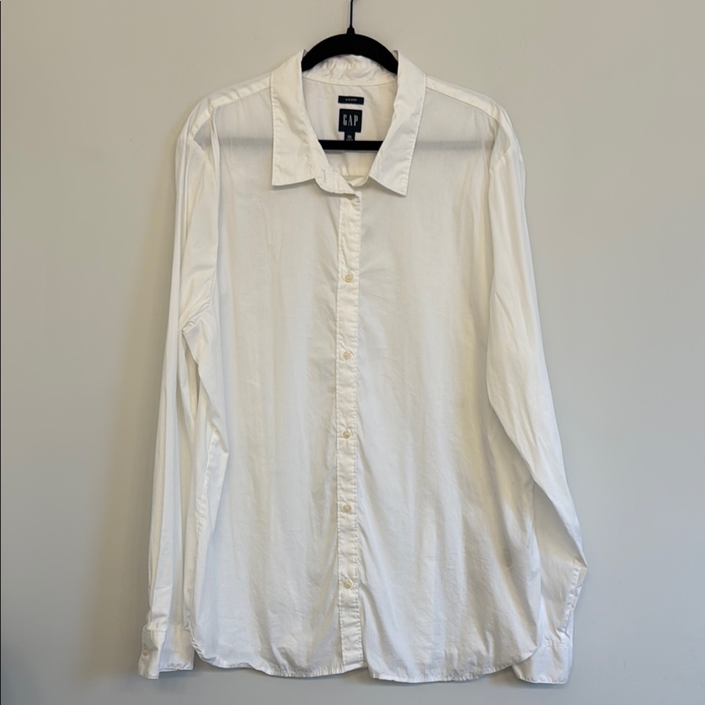 GAP classic White Button Down Shirt XXL TALL